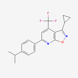 3-Cyclopropyl-6-[4-(propan-2-yl)phenyl]-4-(trifluoromethyl)[1,2]oxazolo[5,4-b]pyridine