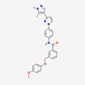 N-[4-(1',5'-dimethyl-1H,1'H-3,4'-bipyrazol-1-yl)phenyl]-3-[(4-methoxyphenoxy)methyl]benzamide