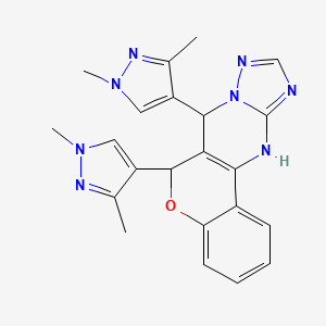 6,7-bis(1,3-dimethyl-1H-pyrazol-4-yl)-7,12-dihydro-6H-chromeno[4,3-d][1,2,4]triazolo[1,5-a]pyrimidine