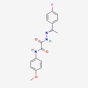 2-{2-[1-(4-fluorophenyl)ethylidene]hydrazinyl}-N-(4-methoxyphenyl)-2-oxoacetamide