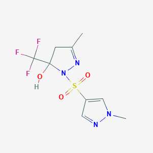 3-methyl-1-[(1-methyl-1H-pyrazol-4-yl)sulfonyl]-5-(trifluoromethyl)-4,5-dihydro-1H-pyrazol-5-ol