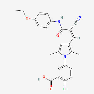 2-chloro-5-(3-{(1Z)-2-cyano-3-[(4-ethoxyphenyl)amino]-3-oxoprop-1-en-1-yl}-2,5-dimethyl-1H-pyrrol-1-yl)benzoic acid