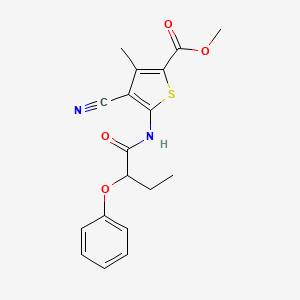 Methyl 4-cyano-3-methyl-5-[(2-phenoxybutanoyl)amino]thiophene-2-carboxylate