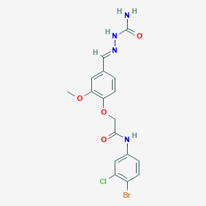 (2E)-2-(4-{2-[(4-bromo-3-chlorophenyl)amino]-2-oxoethoxy}-3-methoxybenzylidene)hydrazinecarboxamide