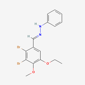 (1E)-1-(2,3-dibromo-5-ethoxy-4-methoxybenzylidene)-2-phenylhydrazine