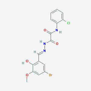 2-[(2E)-2-(5-bromo-2-hydroxy-3-methoxybenzylidene)hydrazinyl]-N-(2-chlorophenyl)-2-oxoacetamide