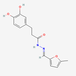 molecular formula C15H16N2O4 B10897109 3-(3,4-dihydroxyphenyl)-N'-[(E)-(5-methylfuran-2-yl)methylidene]propanehydrazide 