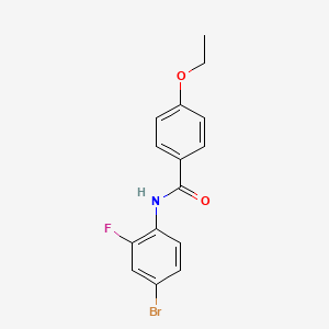 molecular formula C15H13BrFNO2 B10897121 N-(4-bromo-2-fluorophenyl)-4-ethoxybenzamide 