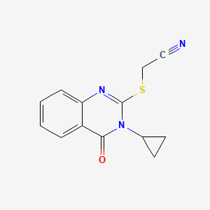 molecular formula C13H11N3OS B10897126 [(3-Cyclopropyl-4-oxo-3,4-dihydroquinazolin-2-yl)sulfanyl]acetonitrile 