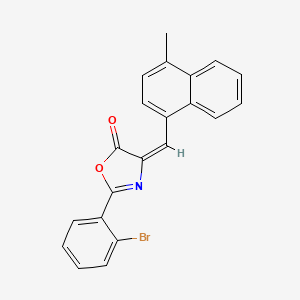 molecular formula C21H14BrNO2 B10897131 (4E)-2-(2-bromophenyl)-4-[(4-methylnaphthalen-1-yl)methylidene]-1,3-oxazol-5(4H)-one 