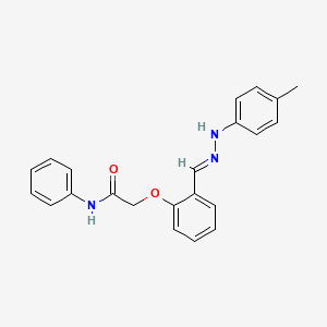 2-(2-{(E)-[2-(4-methylphenyl)hydrazinylidene]methyl}phenoxy)-N-phenylacetamide