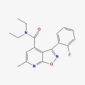 N,N-diethyl-3-(2-fluorophenyl)-6-methyl[1,2]oxazolo[5,4-b]pyridine-4-carboxamide