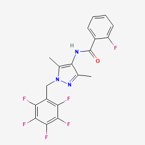 N-[3,5-dimethyl-1-(pentafluorobenzyl)-1H-pyrazol-4-yl]-2-fluorobenzamide