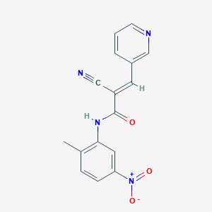 (2E)-2-cyano-N-(2-methyl-5-nitrophenyl)-3-(pyridin-3-yl)prop-2-enamide