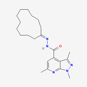 N'-cyclododecylidene-1,3,6-trimethyl-1H-pyrazolo[3,4-b]pyridine-4-carbohydrazide