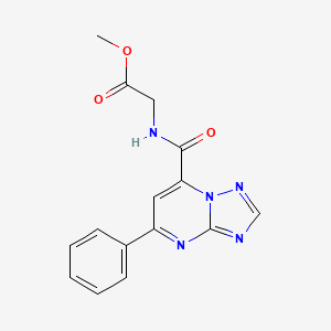 methyl N-[(5-phenyl[1,2,4]triazolo[1,5-a]pyrimidin-7-yl)carbonyl]glycinate