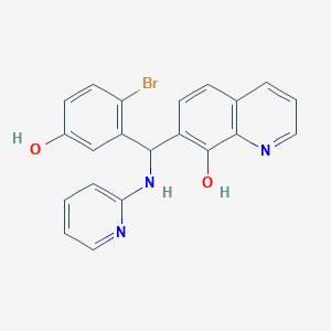 7-[(2-Bromo-5-hydroxyphenyl)(pyridin-2-ylamino)methyl]quinolin-8-ol