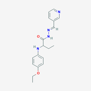 2-[(4-ethoxyphenyl)amino]-N'-[(E)-pyridin-3-ylmethylidene]butanehydrazide