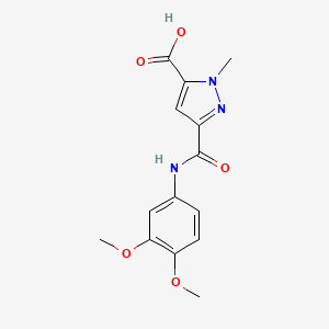 3-[(3,4-dimethoxyphenyl)carbamoyl]-1-methyl-1H-pyrazole-5-carboxylic acid