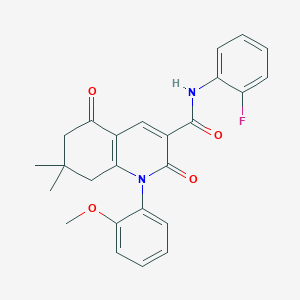 N-(2-fluorophenyl)-1-(2-methoxyphenyl)-7,7-dimethyl-2,5-dioxo-1,2,5,6,7,8-hexahydroquinoline-3-carboxamide