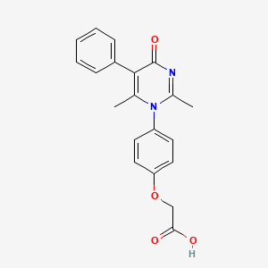 molecular formula C20H18N2O4 B10897315 [4-(2,6-dimethyl-4-oxo-5-phenylpyrimidin-1(4H)-yl)phenoxy]acetic acid 