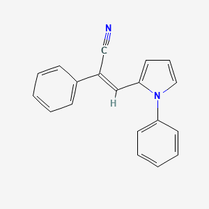 molecular formula C19H14N2 B10897328 (2Z)-2-phenyl-3-(1-phenyl-1H-pyrrol-2-yl)prop-2-enenitrile 