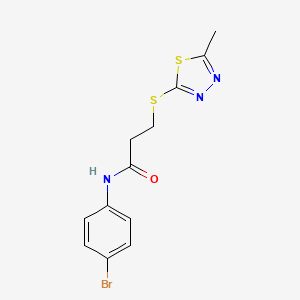 N-(4-bromophenyl)-3-[(5-methyl-1,3,4-thiadiazol-2-yl)sulfanyl]propanamide