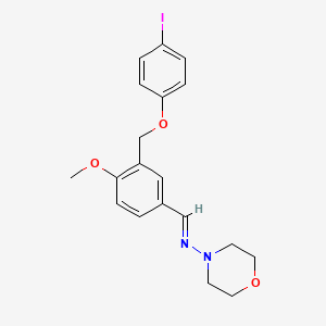 molecular formula C19H21IN2O3 B10897331 N-[(E)-{3-[(4-iodophenoxy)methyl]-4-methoxyphenyl}methylidene]morpholin-4-amine 