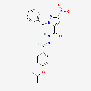 1-benzyl-3-nitro-N'-{(E)-[4-(propan-2-yloxy)phenyl]methylidene}-1H-pyrazole-5-carbohydrazide