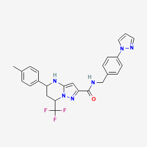 5-(4-methylphenyl)-N-[4-(1H-pyrazol-1-yl)benzyl]-7-(trifluoromethyl)-4,5,6,7-tetrahydropyrazolo[1,5-a]pyrimidine-2-carboxamide