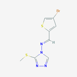 N-[(E)-(4-bromothiophen-2-yl)methylidene]-3-(methylsulfanyl)-4H-1,2,4-triazol-4-amine