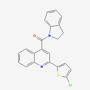 [2-(5-chlorothiophen-2-yl)quinolin-4-yl](2,3-dihydro-1H-indol-1-yl)methanone