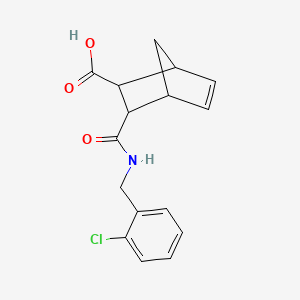 molecular formula C16H16ClNO3 B10897412 3-[(2-Chlorobenzyl)carbamoyl]bicyclo[2.2.1]hept-5-ene-2-carboxylic acid 