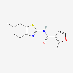 2-methyl-N-(6-methyl-4,5,6,7-tetrahydro-1,3-benzothiazol-2-yl)furan-3-carboxamide