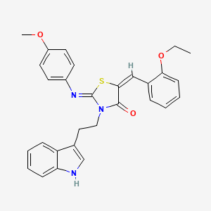 (2Z,5E)-5-(2-ethoxybenzylidene)-3-[2-(1H-indol-3-yl)ethyl]-2-[(4-methoxyphenyl)imino]-1,3-thiazolidin-4-one