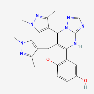 6,7-bis(1,3-dimethyl-1H-pyrazol-4-yl)-7,12-dihydro-6H-chromeno[4,3-d][1,2,4]triazolo[1,5-a]pyrimidin-2-ol