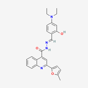 N'-[4-(diethylamino)-2-hydroxybenzylidene]-2-(5-methyl-2-furyl)-4-quinolinecarbohydrazide