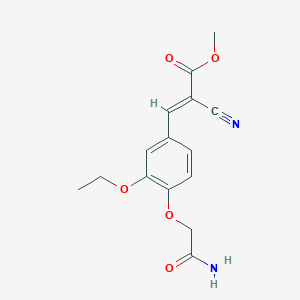 methyl (2E)-3-[4-(2-amino-2-oxoethoxy)-3-ethoxyphenyl]-2-cyanoprop-2-enoate