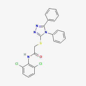 N-(2,6-dichlorophenyl)-2-[(4,5-diphenyl-4H-1,2,4-triazol-3-yl)sulfanyl]acetamide