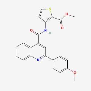 Methyl 3-({[2-(4-methoxyphenyl)quinolin-4-yl]carbonyl}amino)thiophene-2-carboxylate