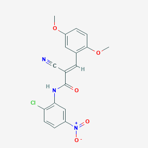 molecular formula C18H14ClN3O5 B10897513 (2E)-N-(2-chloro-5-nitrophenyl)-2-cyano-3-(2,5-dimethoxyphenyl)prop-2-enamide 