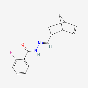 N'-[(E)-Bicyclo[2.2.1]hept-5-en-2-ylmethylidene]-2-fluorobenzohydrazide