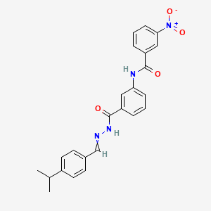 3-nitro-N-[3-({(2Z)-2-[4-(propan-2-yl)benzylidene]hydrazinyl}carbonyl)phenyl]benzamide