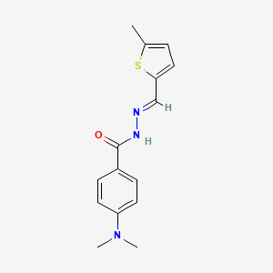 4-(dimethylamino)-N'-[(E)-(5-methylthiophen-2-yl)methylidene]benzohydrazide