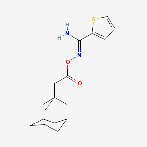 molecular formula C17H22N2O2S B10897609 O~2~-[2-(1-Adamantyl)acetyl]-2-thiophenecarbohydroximamide 