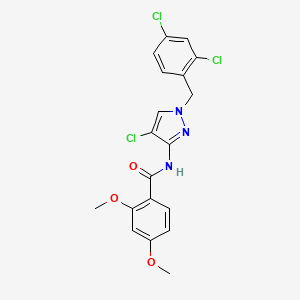 N-[4-chloro-1-(2,4-dichlorobenzyl)-1H-pyrazol-3-yl]-2,4-dimethoxybenzamide