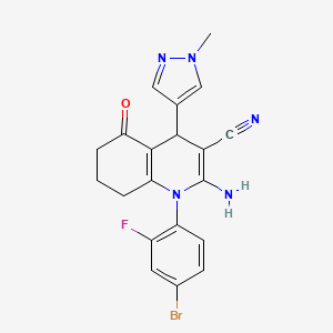 2-amino-1-(4-bromo-2-fluorophenyl)-4-(1-methyl-1H-pyrazol-4-yl)-5-oxo-1,4,5,6,7,8-hexahydroquinoline-3-carbonitrile