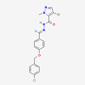 4-bromo-N'-[(E)-{4-[(4-chlorobenzyl)oxy]phenyl}methylidene]-1-methyl-1H-pyrazole-5-carbohydrazide