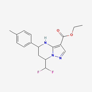 Ethyl 7-(difluoromethyl)-5-(P-tolyl)-4,5,6,7-tetrahydropyrazolo[1,5-A]pyrimidine-3-carboxylate