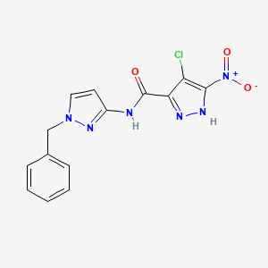 N-(1-benzylpyrazol-3-yl)-4-chloro-3-nitro-1H-pyrazole-5-carboxamide